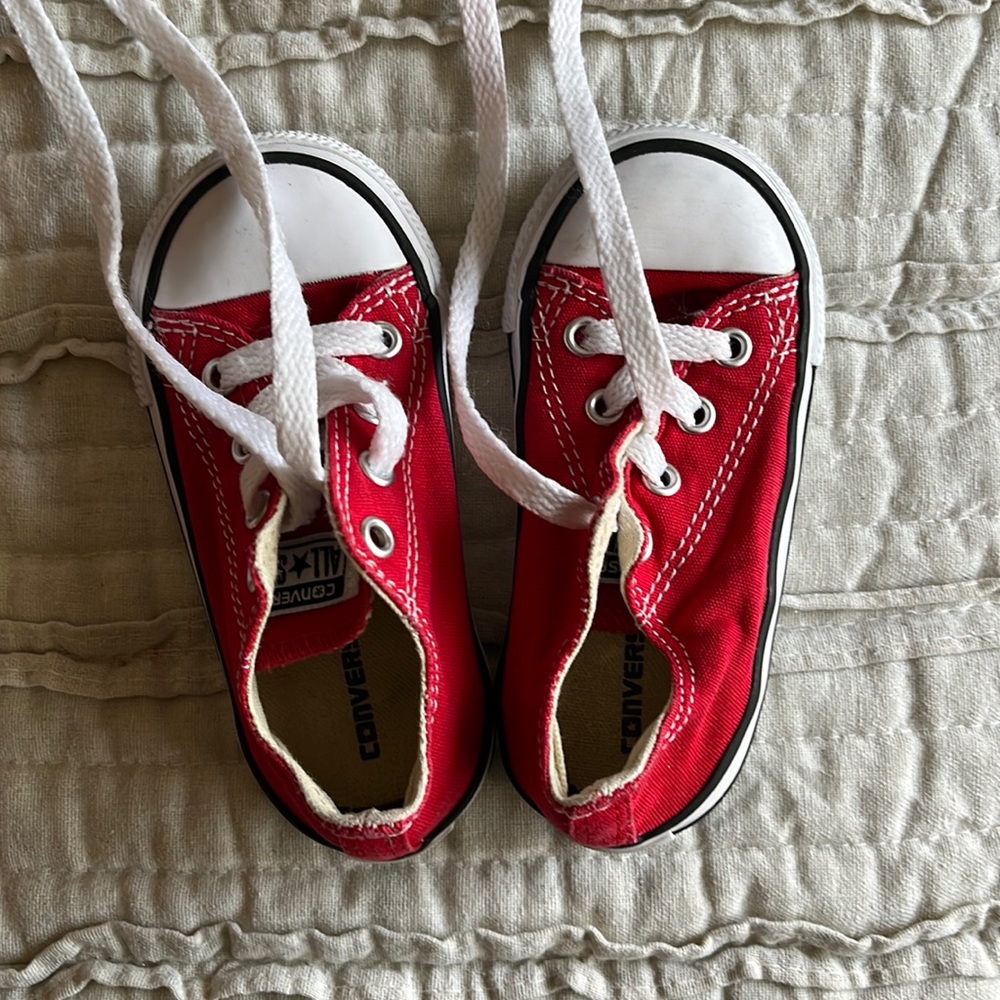 Red toddler converse